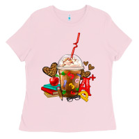 Bubblegum Pink teacher frappe coffee Ladies Tee - FaDigitalArtStudio