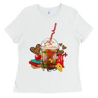 White teacher frappe coffee Ladies Tee - FaDigitalArtStudio