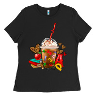Black teacher frappe coffee Ladies Tee - FaDigitalArtStudio
