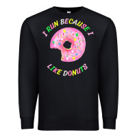 Black i run because i like donuts Premium Sweatshirt - StudioElite