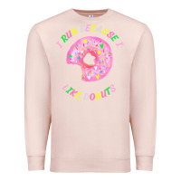 Pale Pink i run because i like donuts Premium Sweatshirt - StudioElite