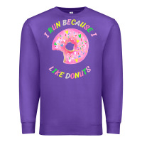 Purple i run because i like donuts Premium Sweatshirt - StudioElite