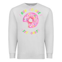 Dove Grey i run because i like donuts Premium Sweatshirt - StudioElite