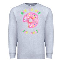 Heather Grey i run because i like donuts Premium Sweatshirt - StudioElite