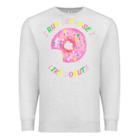 Oatmeal Heather i run because i like donuts Premium Sweatshirt - StudioElite