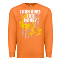 Carrot heavy equipment operator i run hoes for money usa flag t shirt Premium Sweatshirt - StudioElite