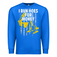 True Royal heavy equipment operator i run hoes for money usa flag t shirt Premium Sweatshirt - StudioElite