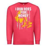 Cardinal heavy equipment operator i run hoes for money usa flag t shirt Premium Sweatshirt - StudioElite