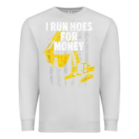 Dove Grey heavy equipment operator i run hoes for money usa flag t shirt Premium Sweatshirt - StudioElite