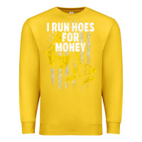 Lemon heavy equipment operator i run hoes for money usa flag t shirt Premium Sweatshirt - StudioElite