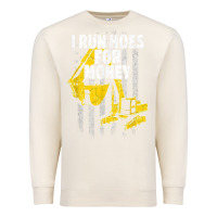 Sandshell heavy equipment operator i run hoes for money usa flag t shirt Premium Sweatshirt - StudioElite