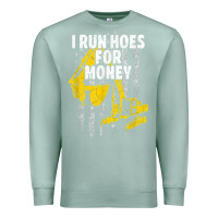 Seafoam heavy equipment operator i run hoes for money usa flag t shirt Premium Sweatshirt - StudioElite