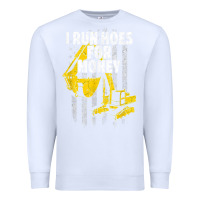 White heavy equipment operator i run hoes for money usa flag t shirt Premium Sweatshirt - StudioElite