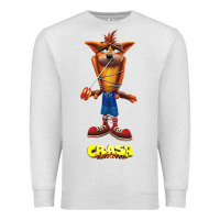 Oatmeal Heather Crash Bandicoot  Yo Yo Premium Sweatshirt - StudioElite