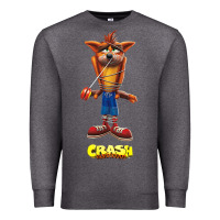 Charcoal Heather Crash Bandicoot  Yo Yo Premium Sweatshirt - StudioElite
