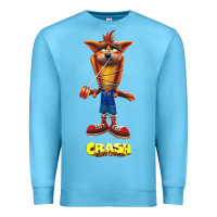 Ocean Blue Crash Bandicoot  Yo Yo Premium Sweatshirt - StudioElite