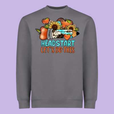 Headstart Let's Do This Heavyweight Sweatshirt Designed By Jahusdesignshop