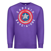 Purple Captain Save-A-Hoe Vintage Funny Retro Premium Sweatshirt - StudioElite
