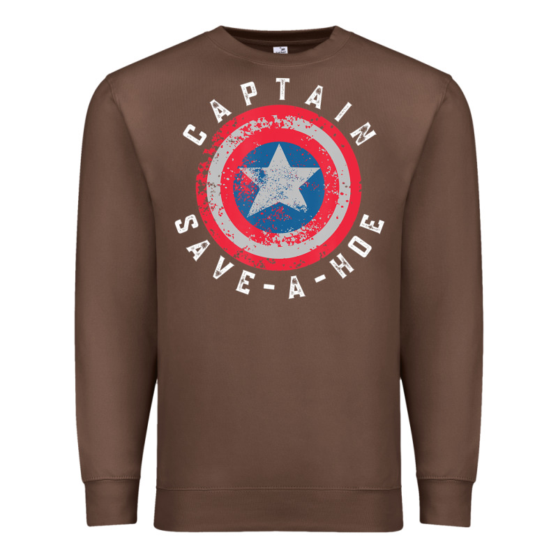 Captain Save-a-hoe Vintage Funny Retro Premium Sweatshirt by StudioElite | Teevron