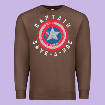 Captain Save-a-hoe Vintage Funny Retro Premium Sweatshirt Designed By Studioelite