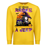 Lemon my broom broke so now i drive a j.e.e.p witch halloween t shirt Premium Sweatshirt - StudioElite