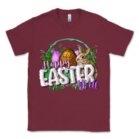 Burgundy happy easHappy Easter y'all Easter Day Classic Tee - CowGirlArtShop