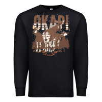 Black okapi t  shirt wildlife okapi lover africa safari zoo animal okapi t Premium Sweatshirt - StudioElite