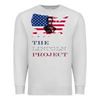 Dove Grey the lincoln project save usa abraham lincoln american flag t shirt Premium Sweatshirt - StudioElite