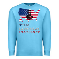 Ocean Blue the lincoln project save usa abraham lincoln american flag t shirt Premium Sweatshirt - StudioElite