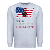 Heather Grey the lincoln project save usa abraham lincoln american flag t shirt Premium Sweatshirt - StudioElite