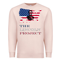 Pale Pink the lincoln project save usa abraham lincoln american flag t shirt Premium Sweatshirt - StudioElite