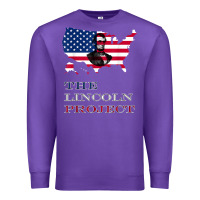 Purple the lincoln project save usa abraham lincoln american flag t shirt Premium Sweatshirt - StudioElite