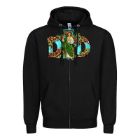 Black dad san judas sunflower leopard turquoise Zipper Hoodie - JahusDesignShop