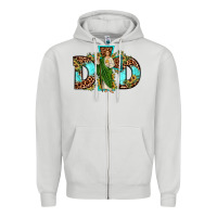 Dove Grey dad san judas sunflower leopard turquoise Zipper Hoodie - JahusDesignShop