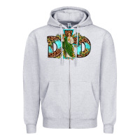 Heather Grey dad san judas sunflower leopard turquoise Zipper Hoodie - JahusDesignShop
