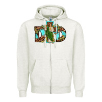 Oatmeal Heather dad san judas sunflower leopard turquoise Zipper Hoodie - JahusDesignShop