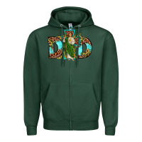 Sports Green dad san judas sunflower leopard turquoise Zipper Hoodie - JahusDesignShop