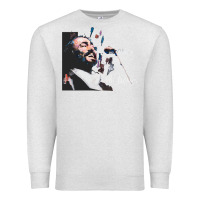 Oatmeal Heather Original Portrait of Luciano Pavarotti Premium Sweatshirt - StudioElite