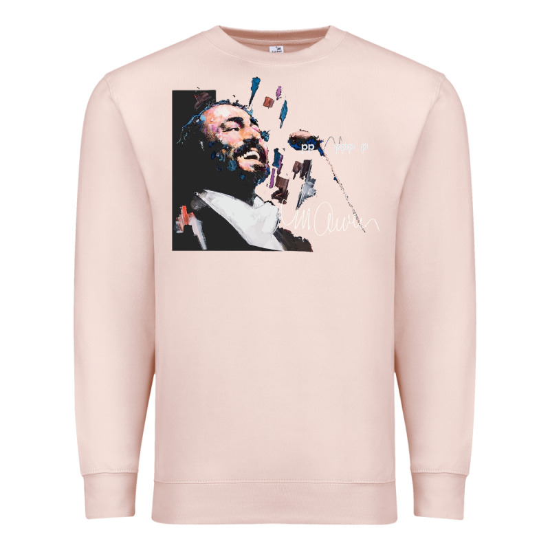 Original Portrait Of Luciano Pavarotti Premium Sweatshirt by StudioElite | Teevron