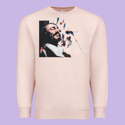 Original Portrait Of Luciano Pavarotti Premium Sweatshirt Designed By Studioelite