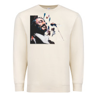 Sandshell Original Portrait of Luciano Pavarotti Premium Sweatshirt - StudioElite
