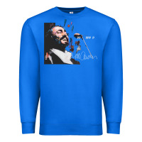True Royal Original Portrait of Luciano Pavarotti Premium Sweatshirt - StudioElite