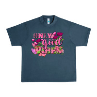 Midnight Navy Valentine's Day Only Good Vibes Urban Heavy Tee - FaDigitalArtStudio