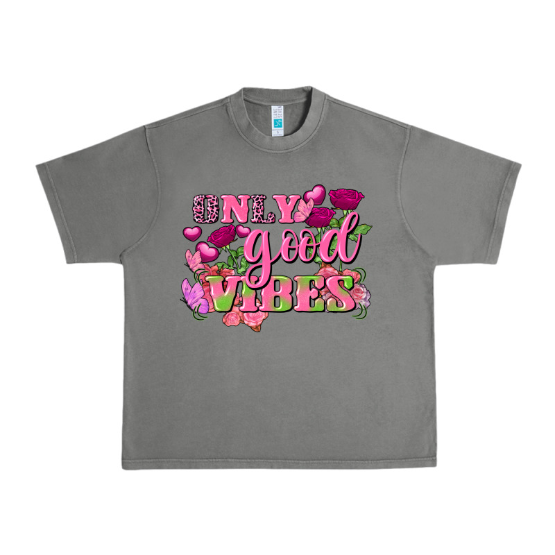 Valentine's Day Only Good Vibes Urban Heavy Tee by FaDigitalArtStudio | Teevron