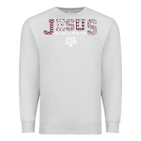 Dove Grey Texas A&m Aggies Jesus - Had 12 Men - Patterned Premium Sweatshirt - PixelFlow