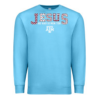 Ocean Blue Texas A&m Aggies Jesus - Had 12 Men - Patterned Premium Sweatshirt - PixelFlow