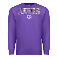 Purple Texas A&m Aggies Jesus - Had 12 Men - Patterned Premium Sweatshirt - PixelFlow