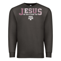 Smoke Texas A&m Aggies Jesus - Had 12 Men - Patterned Premium Sweatshirt - PixelFlow