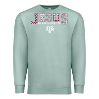 Seafoam Texas A&m Aggies Jesus - Had 12 Men - Patterned Premium Sweatshirt - PixelFlow