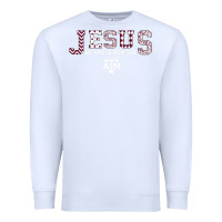White Texas A&m Aggies Jesus - Had 12 Men - Patterned Premium Sweatshirt - PixelFlow